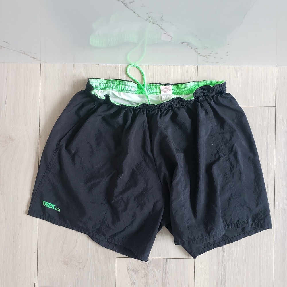 Trek Cycling Shorts Mens XL Black Vintage 90s USA Made Padded MTB Bike